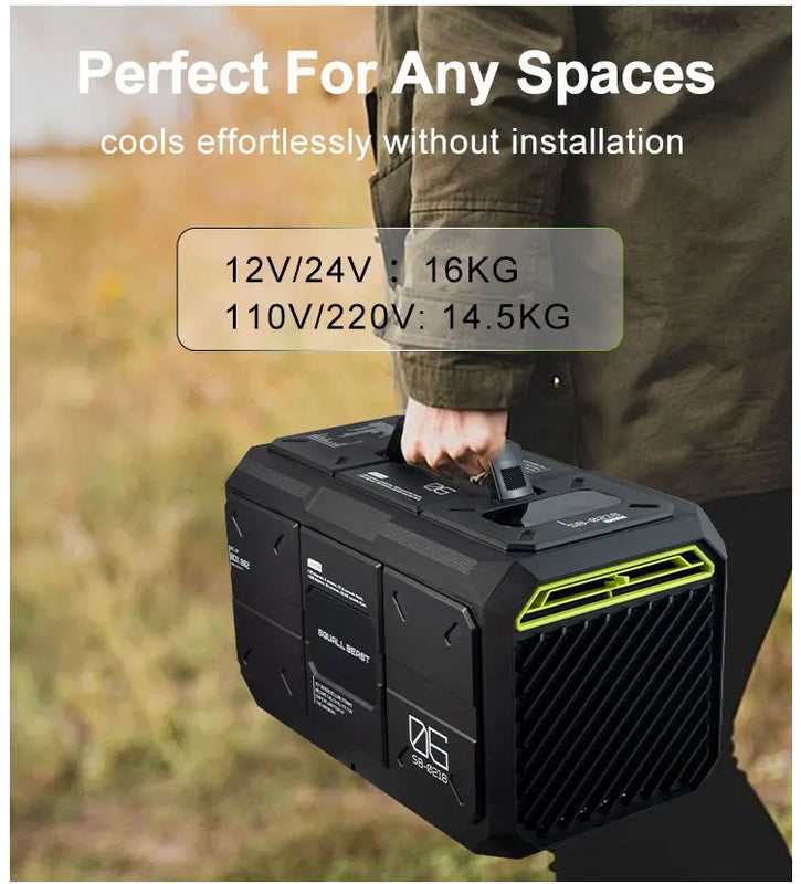 Outdoor Air ConditionPortable Outdoor Air Conditioning Road Camping Mobile Unit Battery Power Plastic Easy Carry No Installation