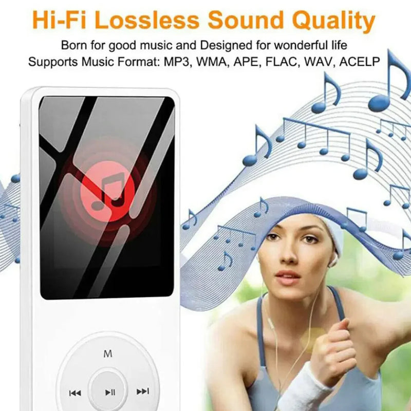 New MP3 Player Outdoor Sports Fitness Mini Walkman mp3 Support Bluetooth Lossless Music Player FM Radio Recorder Sport 128GB Hf