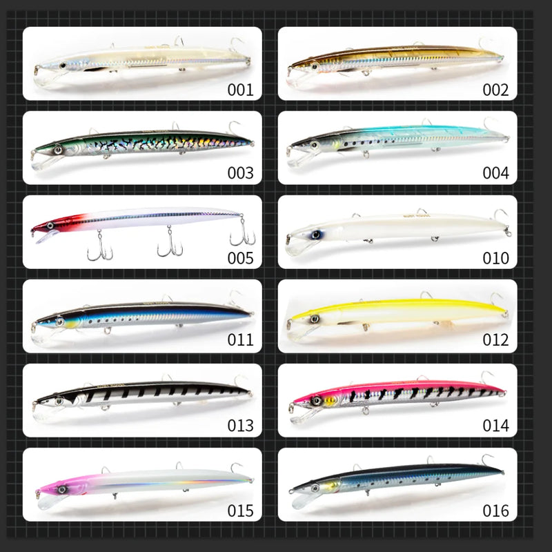 Hunthouse Sandeel Minnow Fishing Lure 143/173/208mm Long | SAMAG