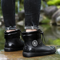 Men Rain Boots Non-slip Light Hiking Rain Shoes Slip on Waterproof Outdoor Leisure Rubber Fishing Shoes Work Water Shoes
