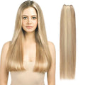 Real Beauty Platinum Blond Brazilian Straight Hair Weave Bundles 14"-28" Hight Ratio Remy Hair Extensions Brown #4 Blond P6/613#
