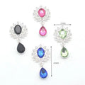 New 25 * 45 mm Alloy Flower Board Rhinestone Pendant DIY - View 3 | SAMAG