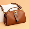 2026 New Large Capacity Boston Pillow Bag Women's Crossbody Soft Leather Handbag Commute Texture Single Shoulder Bag