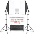 Studio Kit Photo Softbox Light Box Lighting Single Led Lamp with Tripod Photography Shooting Soft Box Flash E27 Accessories