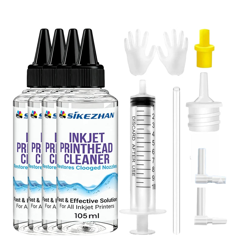 Universal Printhead Cleaning Kit for Epson EcoTank,HP,Canon, Brother Inkjet Printers:Unclog Nozzles & Fix Streaks/Print Quality