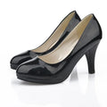 Women's New Fashion Shoes Ladies shallow mouth Leather shoes Elegant Round Toe High heels Female Wedding Party Pumps mujer