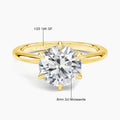 SDOOU Elegant 14K Gold Filled Six Claw Solitaire Moissanite Ring 1/2/3ct D VVS1 Round Cut  Everyday Wear Jewelry Gift for Women