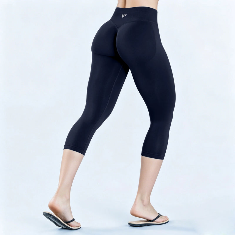 KEEP THAT PUMP Yoga Capri Pants Women's Gym Leggings Workout Low Waist Seamless Fitness Clothes Printed Lifting Hip Pant
