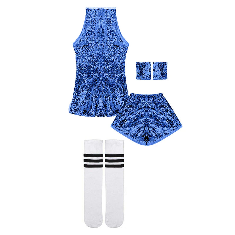 LOlanta 5 - 12 Years Girls Sequins Cheerleading Dress - View 7 | SAMAG