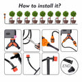 Garden Smart Bluetooth APP Remote Control Timer Irrigation Set 1/4'' Hose Adjustable 8-hole Sprinkler Automatic Watering System