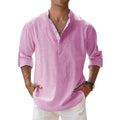 New Cotton Linen Shirts for Men Casual Lightweight Long | SAMAG