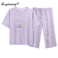 Summer Capris Pajamas Cute Cartoon Print for Women | SAMAG