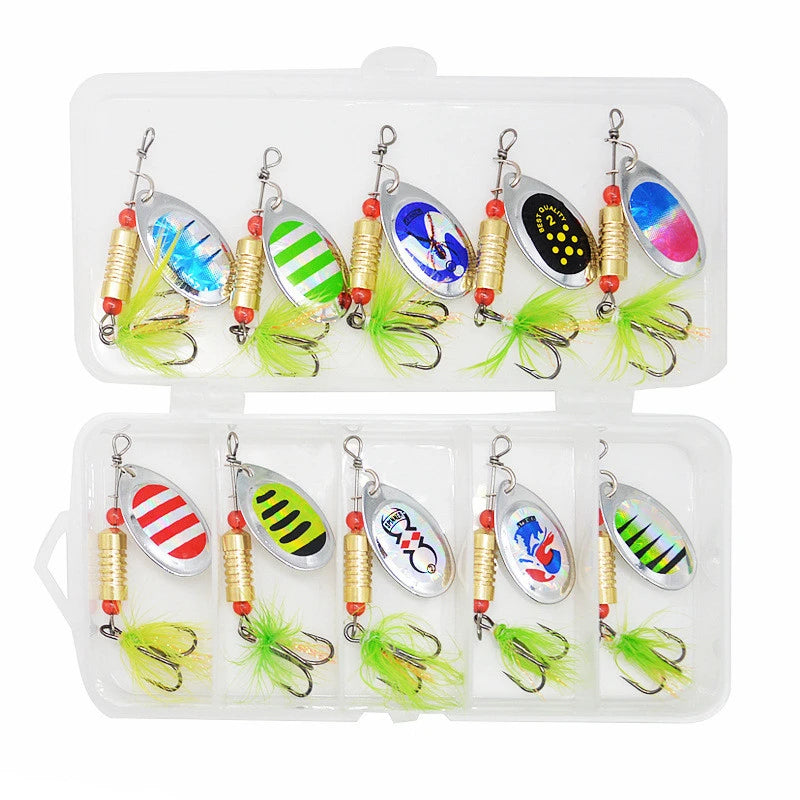Fishing Spoons Lures Metal Baits Set Artificial Hard | SAMAG