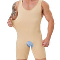 Seamless Men's Full Body Shaper Compression Bodysuit Boxer Shorts For Tummy Control ,Back Support Shapewear Fits 300 Pounds