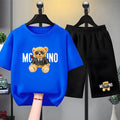 Fashion Letter Bear Print Children Summer Clothing - View 9 | SAMAG