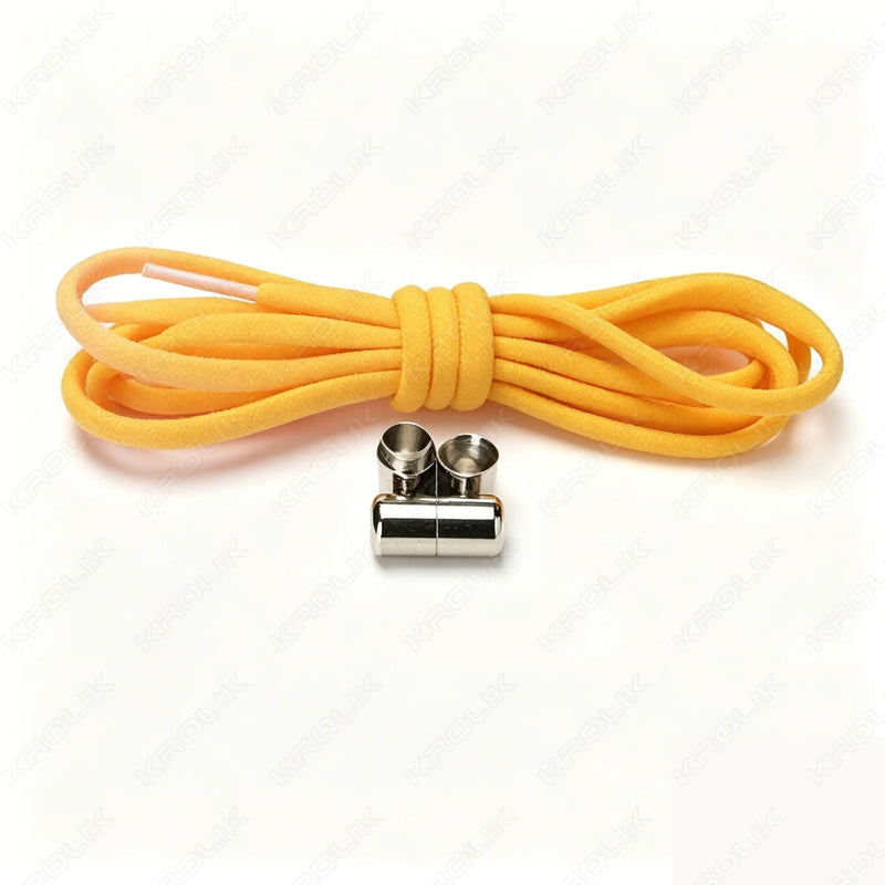 1 Pair New Elastic No Tie Shoelaces Semicircle Shoe Laces For Kids and Adult Sneakers Shoelace Quick Lazy Metal Lock Laces