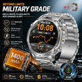 New 1400mAh Big Battery Smart Watch Men Outdoor GPS Flashlight IP68 Waterproof Bluetooth Call AMOLED Military Sports Smartwatch