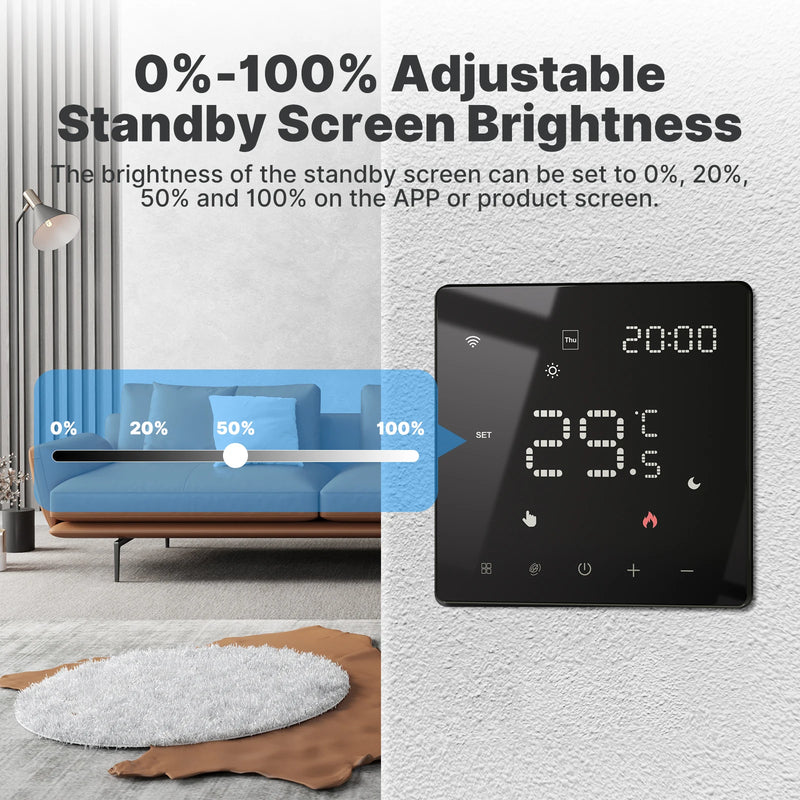 MOES Tuya ZigBee WiFi Smart Thermostat Programmable Temperature Controller for Water Boiler Electric Heating Alexa Google Home