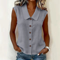 Women's Solid Color Sleeveless Shirts Summer Breathe - View 13 | SAMAG