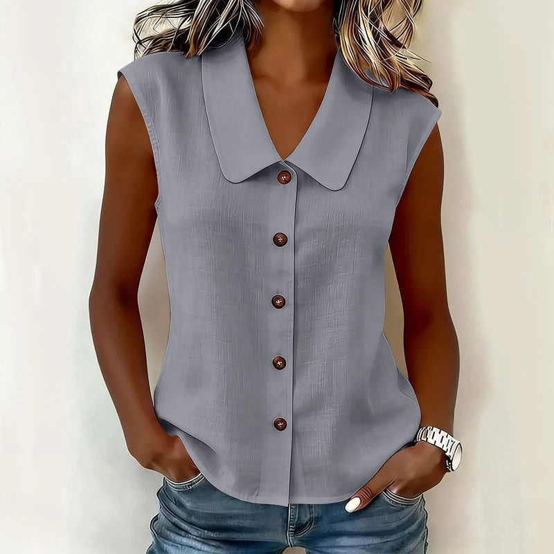 Women's Solid Color Sleeveless Shirts Summer Breathe - View 13 | SAMAG