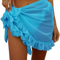 Bikini Cover-Ups Wrap Pareo Scarf for Women Chiffon Swimwear Cover Up Wraps Beach Sexy Skirts See-Through Scarf Cover Up Dress 1