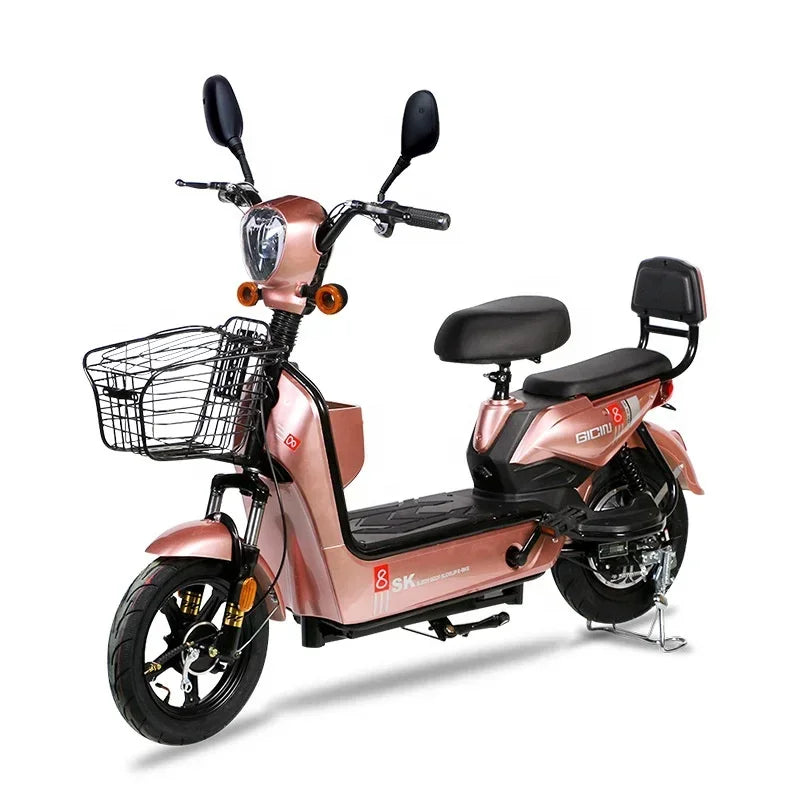 New Electric Bicycles Lead-acid Lithium Battery 48V 12A  20A Urban Electric Scooter 14" Two-wheeled Battery Car Adult Mobility