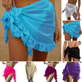 Bikini Cover-Ups Wrap Pareo Scarf for Women Chiffon Swimwear Cover Up Wraps Beach Sexy Skirts See-Through Scarf Cover Up Dress 1