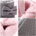 Baby Ankle-covered Boots Cute Bowknot Warm Lining Winter Infant First Walking Shoes for Baby Girls Soft Cotton Sole Baby Likes