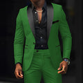 Men's slim-fit Suit 2-piece Wedding Groom Tuxedo Shawl | SAMAG
