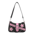 Fashion Women's Handbags Denim Stars Pattern Cool Girls Underarm Bag Female Small Shoulder Hobo Bags Chain Tote Bag
