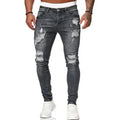 Fashion Street Style Ripped Skinny Jeans Men Vintage wash | SAMAG