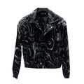 Mauroicardi Spring Autumn Cool Short Black Shiny Geometric Faux Leather Jacket Men Zipper Stylish Luxury Designer Clothes