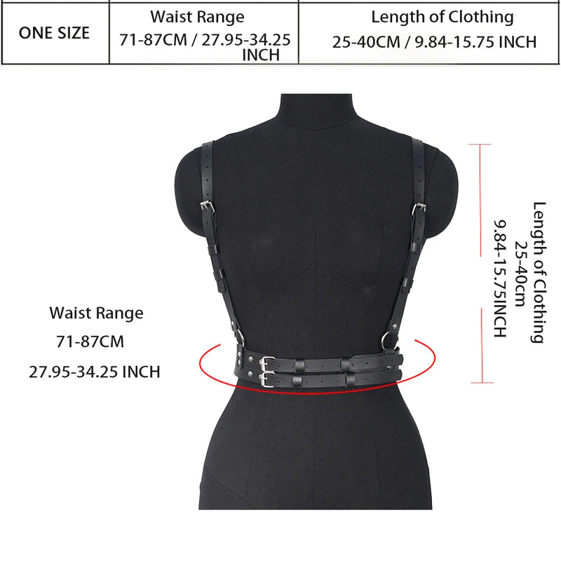 Women Fashion Belt Street Style Punk Decorative Waistband Adjustable Suspender Belt Corset Harness Gothic Clothing Accessories