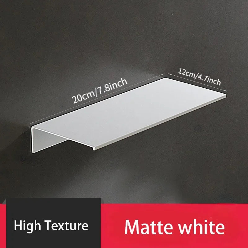 No Drilling Storage Rack Wall Shower Shelf Kitchen White Finish for Modern Bathroom Organizer Home Space - View 10 | SAMAG