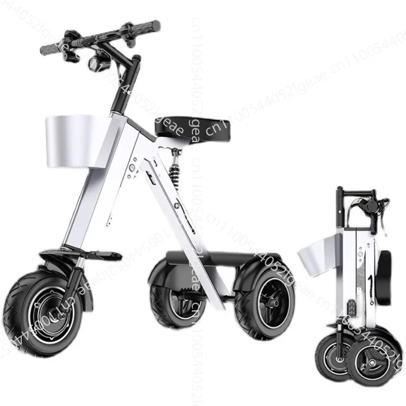 48V light foldable two-person electric scooter, portable small lightweight mini three-wheeled electric scooter