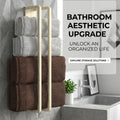 Wall mounted bathroom towel rack - bathtub storage rack above the bathroom, roll up towel rack storage rack, bathroom decoration