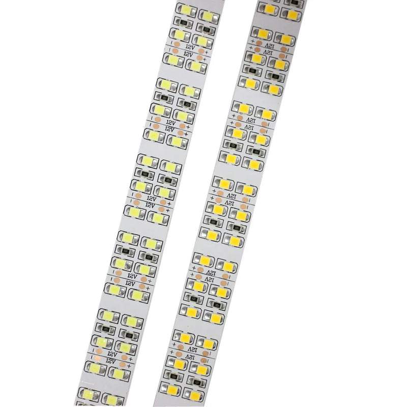 Double Row 1/2/3/4/5M LED Strip 2835 240LEDs/m 480LEDs/m DC12V High Brightness 2835  Flexible LED Light Warm White/White  5m/lot