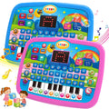 Kids’ Education Tablet Toy, Age 3+ Literacy Math Music Learning, Doubles as Electronic Keyboard, Birthday Christmas Gift