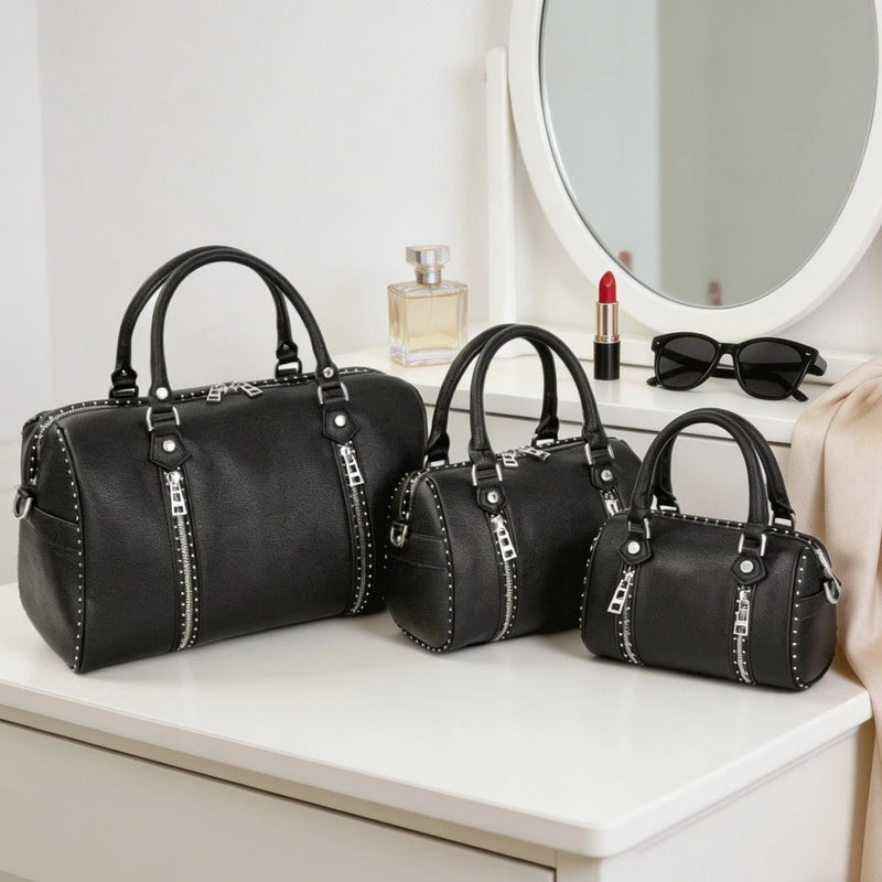 2026 New Model ZV Fashion Women's Boston Bag - Handbag with Shoulder Strap - Pillow Bag