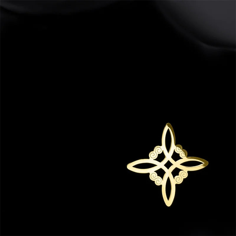 Aesthetic Celtic Knot Brooch Pin for Women Men Stainless Steel Lucky Witch Protection Badge Pins Jewelry nudo de bruja BS02
