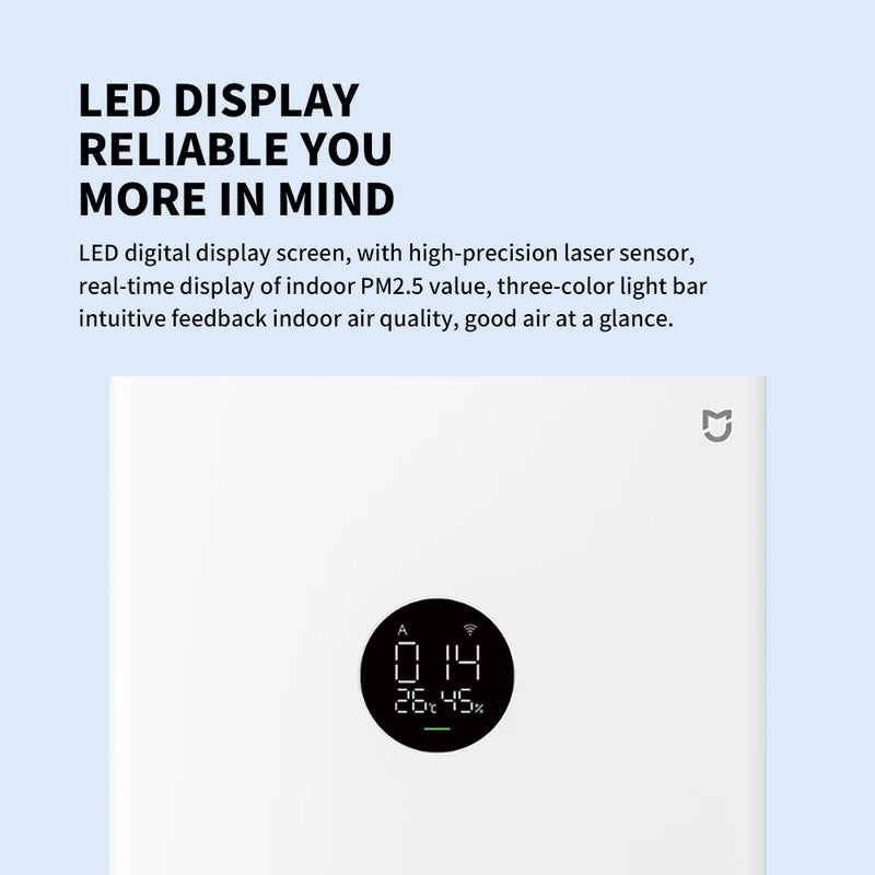 Xiaomi Home Pure Air Purifier 4 Lite Office Indoor Use Antibacterial Formaldehyde Removal Fog Purifier Household Appliances