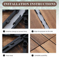 30Pcs Anti corrosion wood flooring, outdoor carbonized wood flooring, balcony, household courtyard flooring, splicing waterproof