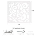 12 PCS Hanging Room Divider Decorative Thick Wall Screen Panels Floral Carving Pattern Hollow Out Design for Bedroom Living Dini