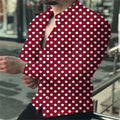 Men's button-down long-sleeved polka dot lapel shirt | SAMAG