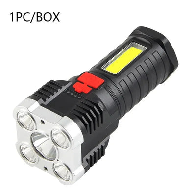 High-power rechargeable flashlight with side light, 3 | SAMAG