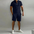 Cross border Amazon Men's Set Autumn New Polo Casual Loose Short sleeved Sports - View 4 | SAMAG