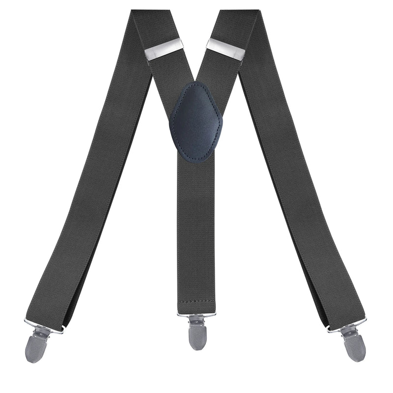 Fashion Suspenders for Men Women 3.5cm Y-Back 3 Clips Adjustable Elastic Shirt Trouser Braces Strap Belt Gifts for Dad Husband