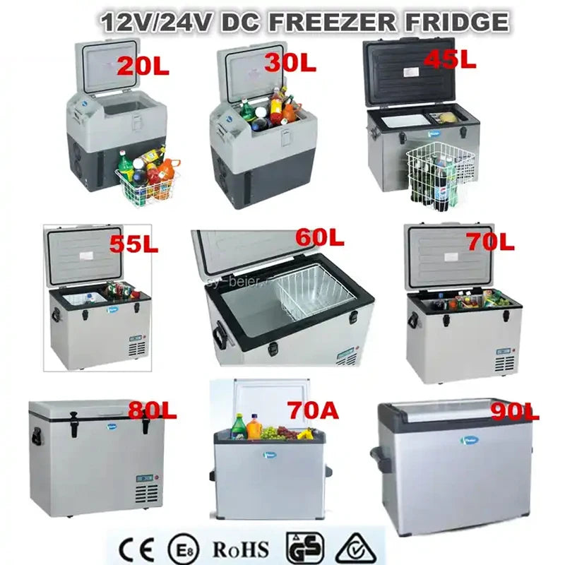 40L Built-in Drawer Fridge Freezer Compressor 12V/24V DC/AC/Solar Powered Frost-Free Modern Design Car Refrigerator for Truck