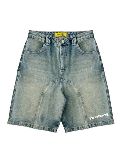 HOUZHOU Y2k Vintage Harajuku Short Jeans Women Washed | SAMAG