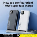 Lenovo 500000mAh 140W PowerBank Super Fast Charge Portable Powerbank External Battery Charger LED Display For iPhone